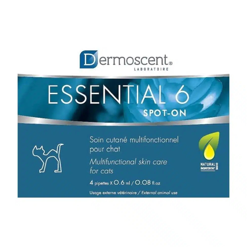 Dermoscent Essential 6 Spot on αμπούλες για τριχόπτωση, Πιτυρίδα, Θαμπό Τρίχωμα Γάτας