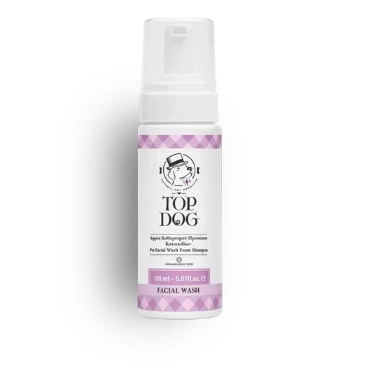 Top Dog Facial Wash Αφρός Καθαρισμού Προσώπου Κατοικίδιων 150ml