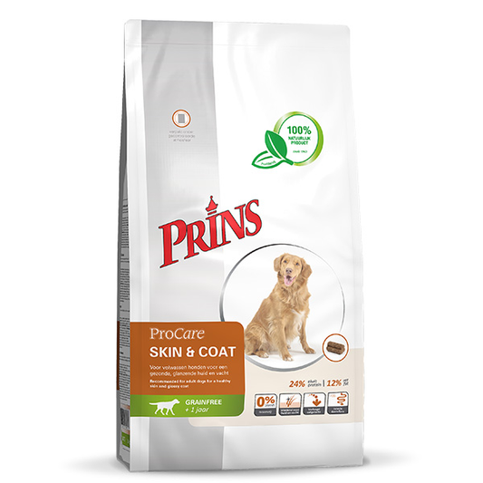 Prins Procare Grain Free Skin & Coat Ψυχρής Έκθλιψης Ξηρά Τροφή Σκύλου 12kg