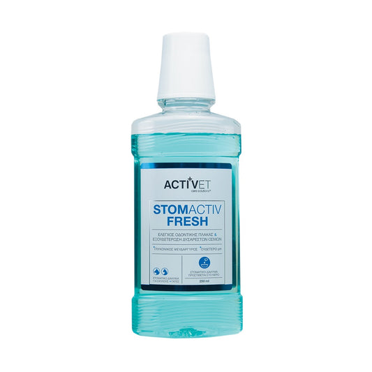 Activet Stomactiv Fresh Στοματικό Διάλυμα Σκύλου, Γάτας 250ml