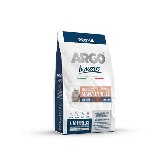 ARGO GATTO STERILIZZATO MANZO/POLLO (BEEF-CHICKEN) 2.5 KG