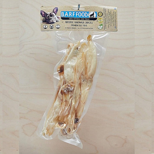 Barffood Rabbit Ears Αποξηραμένες Φυσικές Λιχουδιές από Αυτιά Κουνελιού Χωρίς Τρίχα 100γρ