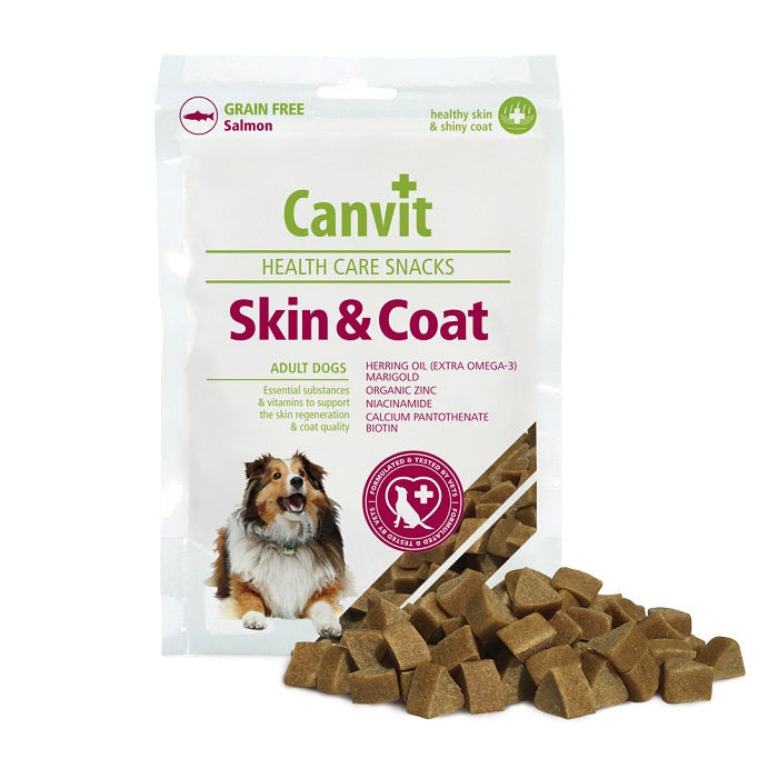 Canvit Snacks Adult Dog Skin & Coat Λιχουδιές Σκύλου για Ενίσχυση Τριχώματος, Δέρματος 200γρ