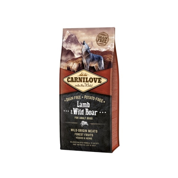 Carnilove Adult Lamb & Wild Boar Υποαλλεργική Ξηρά Τροφή Για Ενήλικους Σκύλους με Αρνί, Αγριογούρουνο 12kg