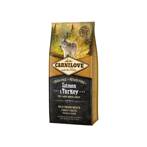 Carnilove Adult Large Breed Salmon & Turkey Ξηρά Τροφή Για Ενήλικους Μεγαλόσωμους Σκύλους με Σολομό, Γαλοπούλα 4kg