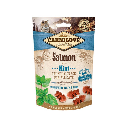 Carnilove Crunchy Snack Cats Salmon, Mint Τραγανές Λιχουδιές Γάτας με Σολομό 50γρ
