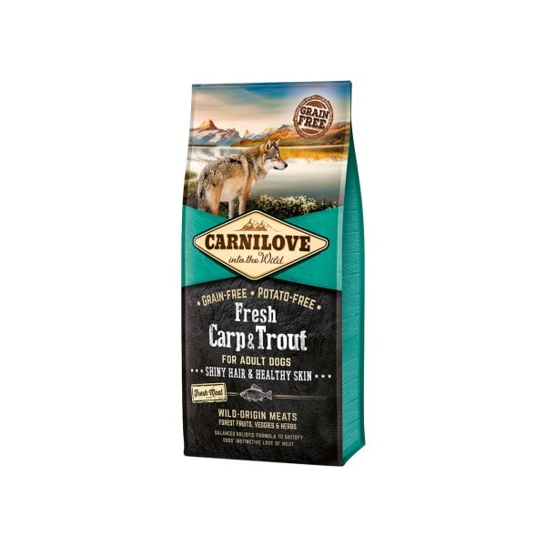 Carnilove Fresh Adult Carp, Trout Υποαλλεργική Ξηρά Τροφή Για Ενήλικους Σκύλους με Κυπρίνο, Πέστροφα, Σολομό 1.5kg