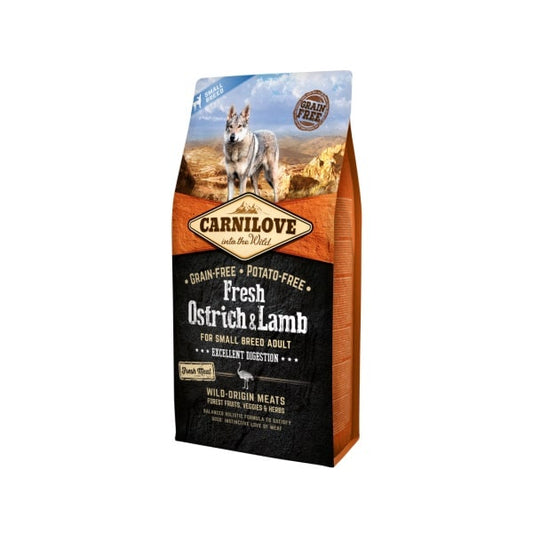 Carnilove Fresh Adult Small Breed Ξηρά Τροφή Για Ενήλικους Σκύλους με Στρουθοκάμηλο, Αρνί 1.5kg