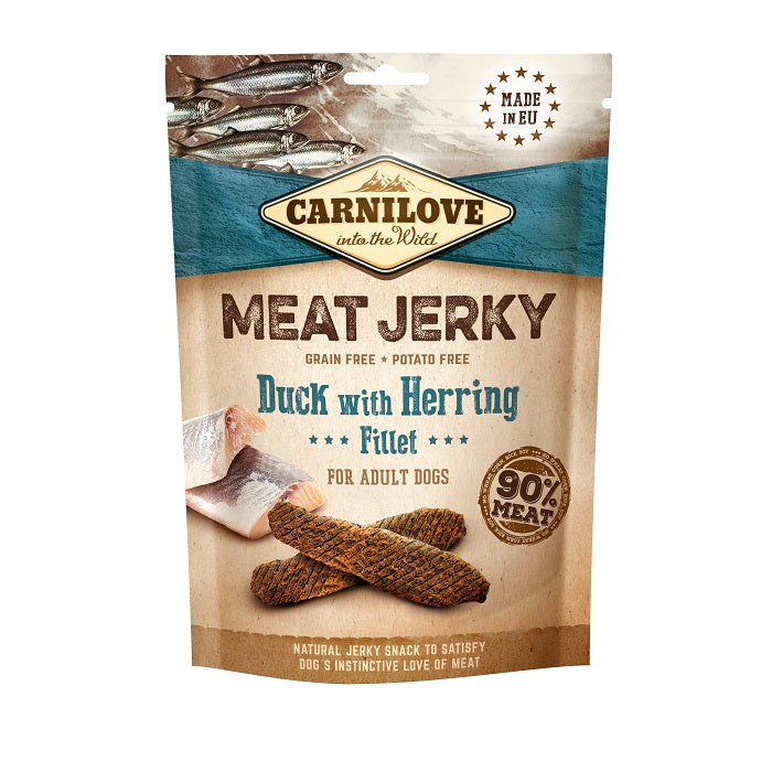 Carnilove Meat Jerky Duck, Herring Λιχουδιά Σκύλου με Κρέας Πάπιας, Ρέγγας 100γρ