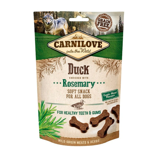 Carnilove Soft Snack Duck, Rosemary Μαλακή Λιχουδιά Σκύλου με Πάπια, Δενδρολίβανο 200γρ