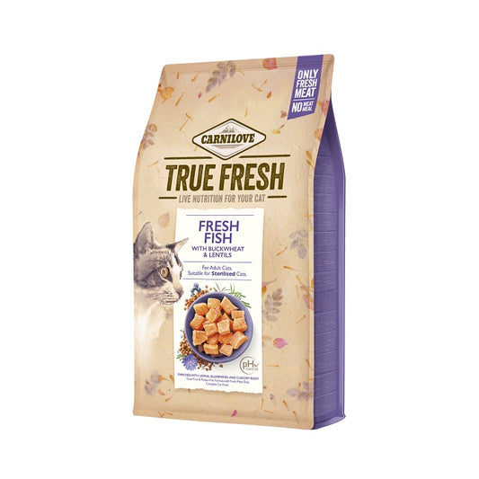 Carnilove True Fresh Fish Sterilized Ξηρά Τροφή Ενήλικης, Στειρωμένης Γάτας με Φρέσκο Κρέας Ψαριού 340γρ