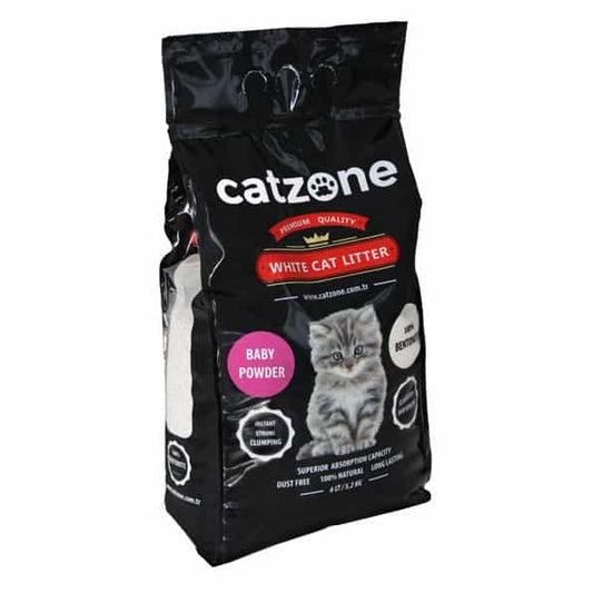 Catzone Clumping Baby Powder Άμμος Γάτας από Μπετονίτη με Άρωμα Πούδρας 10kg