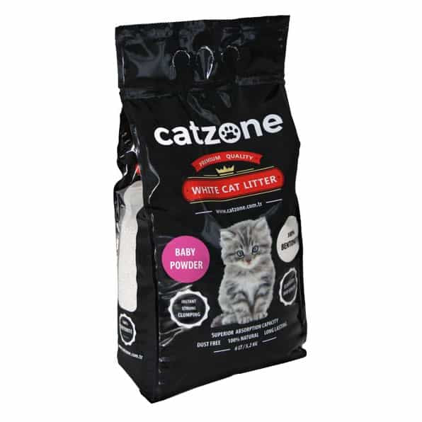 Catzone Clumping Baby Powder Άμμος Γάτας από Μπετονίτη με Άρωμα Πούδρας 5kg