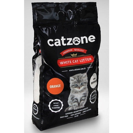 Catzone Clumping Orange Άμμος Γάτας από Μπετονίτη με Άρωμα Πορτοκάλι 5kg