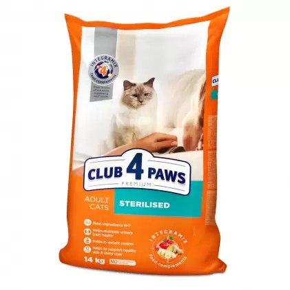 Club 4 Paws Sterilized Chicken Ξηρά Τροφή Για Στειρωμένες Γάτες με Κοτόπουλο 2kg