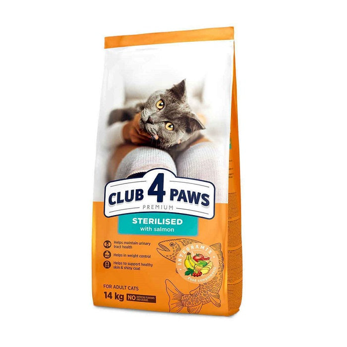 Club 4 Paws Sterilized Salmon Ξηρά Τροφή Για Στειρωμένες Γάτες με Σολομό 14kg