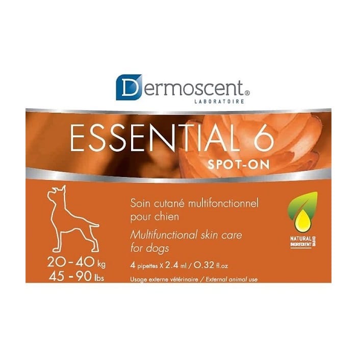 Dermoscent Essential 6 Spot on αμπούλες για τριχόπτωση, Πιτυρίδα, Θαμπό Τρίχωμα Σκύλου 20-40kg
