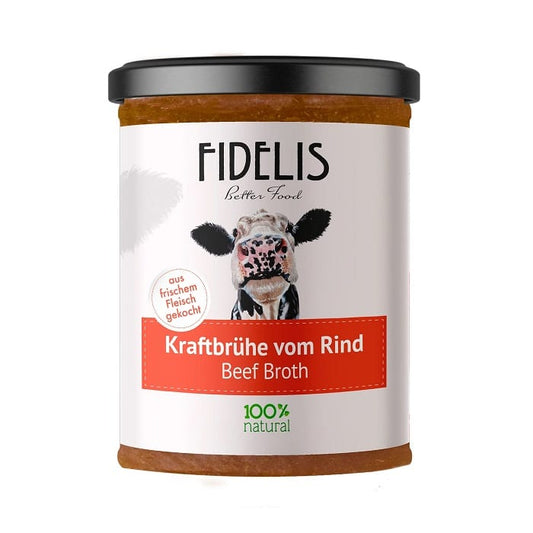 Fidelis Beef Broth Απολαυστικός Ζωμός Από Κρέας και Κόκαλα Βοδινού 485ml