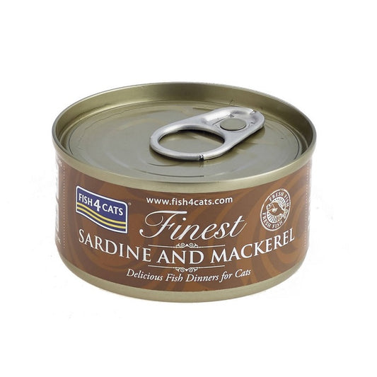 Fish4cats Sardine & Mackerel Υγρή Τροφή Γάτας με Σαρδέλα και Σκουμπρί 70γρ