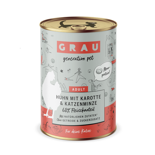 Grau Υγρή Τροφή Ενήλικες Γάτες 97% Κοτόπουλο, Ζωμό 400gr