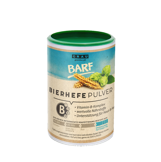 Grau Barf Brewer's Yeast Συμπλήρωμα Σκύλου, Γάτας για Τρίχωμα, Δέρμα, Ανοσοποιητικό 500gr