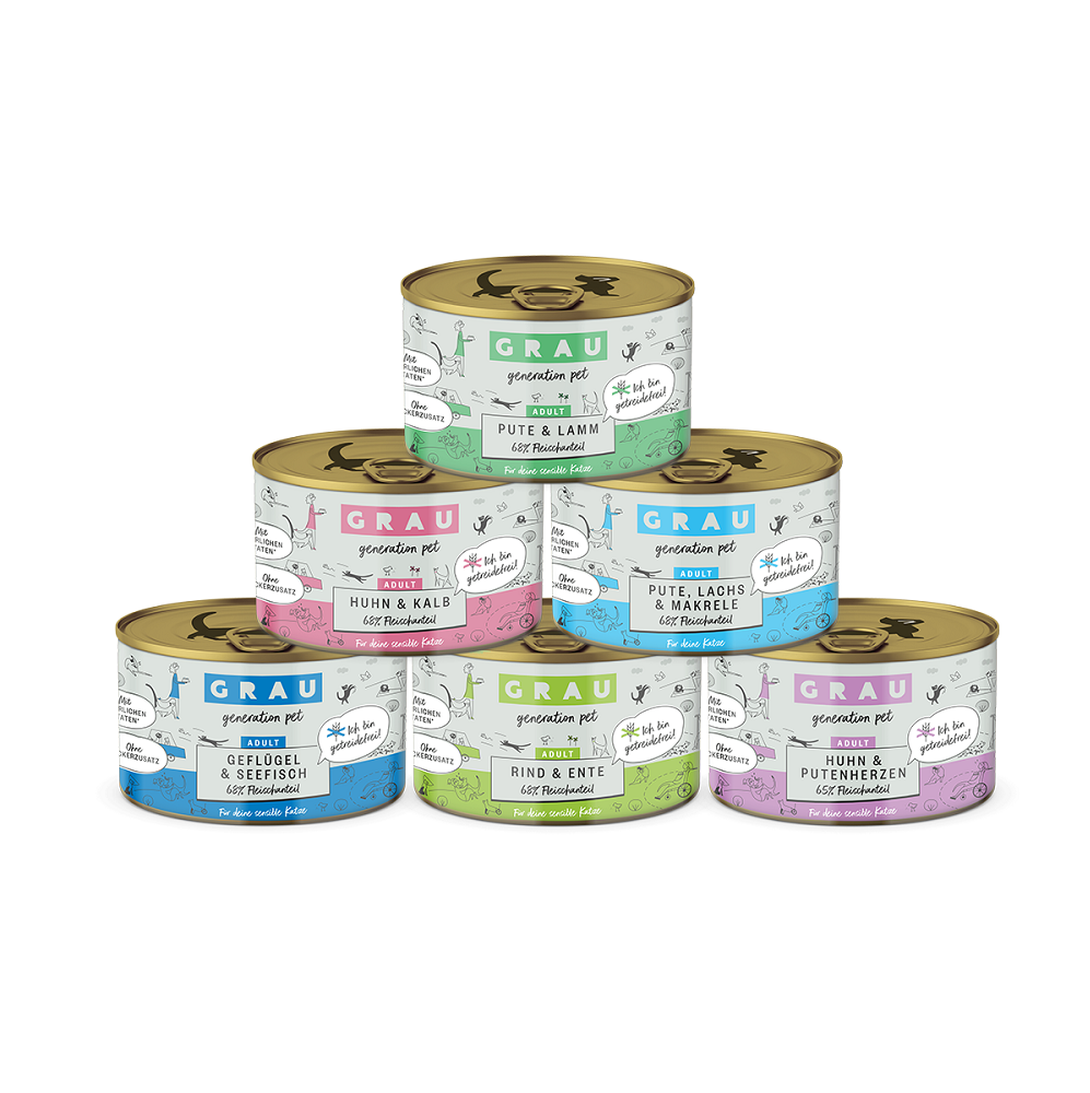 Grau Συνδυασμός Νο1 Υγρών Τροφών για Ενήλικες Γάτες 6x200gr