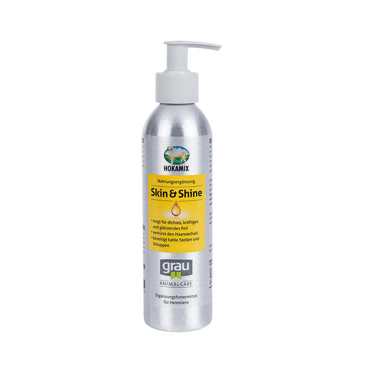 Grau Hokamix Skin & Shine Μείγμα Φυτικών Ελαίων Ψυχρής Έκθλιψης για Τρίχωμα Σκύλου, Γάτας 250ml