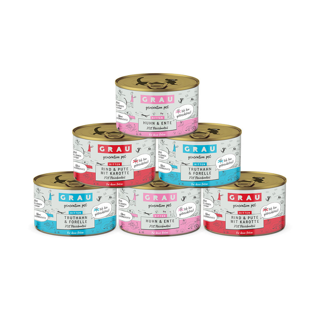 Grau Συνδυασμός Νο2 Υγρών Τροφών για Γατάκια 6x200gr