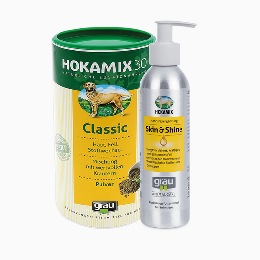 Grau Skin & Shine 250ml & Hokamix Classic 400gr σετ συμπληρωμάτων για ενίσχυση τριχώματος, δέρματος