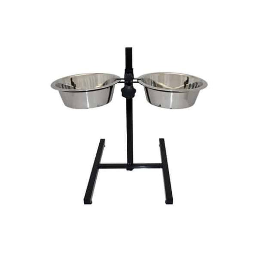 Happy Pet Ρυθμιζόμενη Βάση με 2 Ανοξείδωτα Μπωλ Σκύλου 800ml