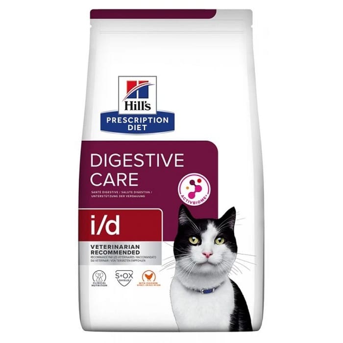 Hill's Prescription Diet i/d Digestive Care για Γάτες με Κοτόπουλο 1,5kg (1,2kg +300gr Δώρο)
