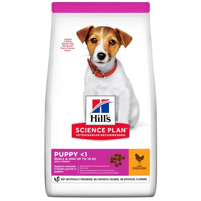 Hill's Science Plan Puppy Small & Mini Ξηρά Τροφή Για Σκύλους Με Κοτόπουλο 3kg (2,5kg + 500gr Δώρο)