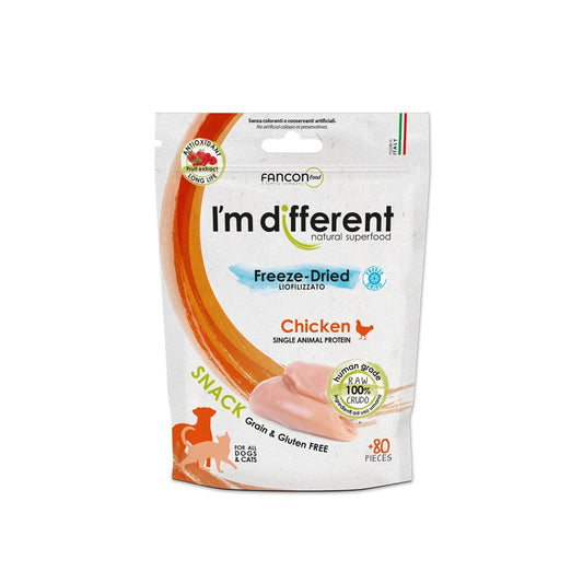 I'M DIFFERENT ΑΠΟΞΗΡΑΜΕΝΗ ΛΙΧΟΥΔΙΑ, ΕΝΙΣΧΥΤΙΚΟ ΤΡΟΦΗΣ ΓΙΑ ΣΚΥΛΟΥΣ ΚΑΙ ΓΑΤΕΣ ΜΕ 95% ΦΡΕΣΚΟ ΚΟΤΟΠΟΥΛΟ 80 ΤΜΧ