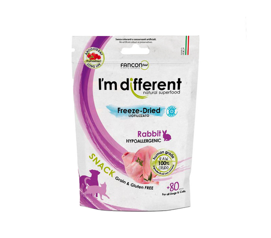 I'M DIFFERENT ΑΠΟΞΗΡΑΜΕΝΗ & ΥΠΟΑΛΛΕΡΙΚΗ ΛΙΧΟΥΔΙΑ ΓΙΑ ΣΚΥΛΟΥΣ ΚΑΙ ΓΑΤΕΣ ΜΕ 95% ΦΡΕΣΚΟ ΚΟΥΝΕΛΙ 80 ΤΜΧ