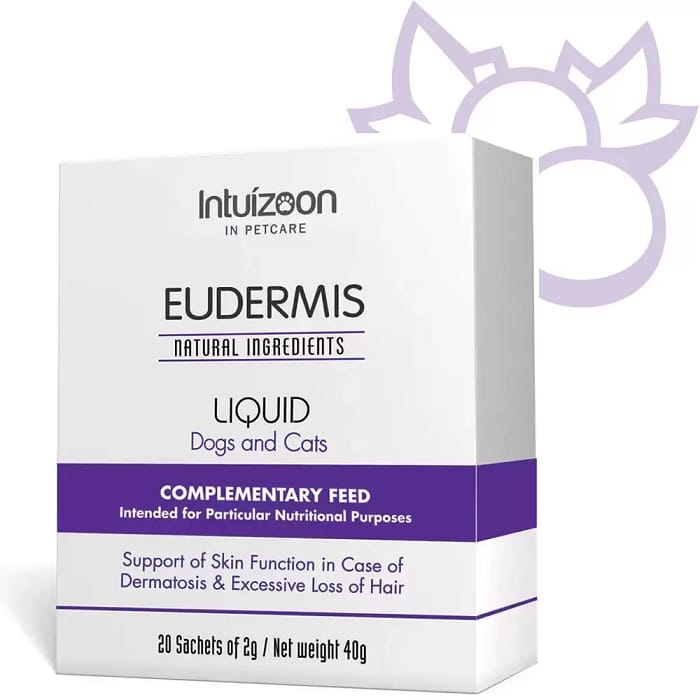 Intuizoon Eudermis Υγρό Συμπλήρωμα Διατροφής Για Δερματικά, Φαγούρα, Τριχόπτωση Σκύλου, Γάτας 20χ2gr