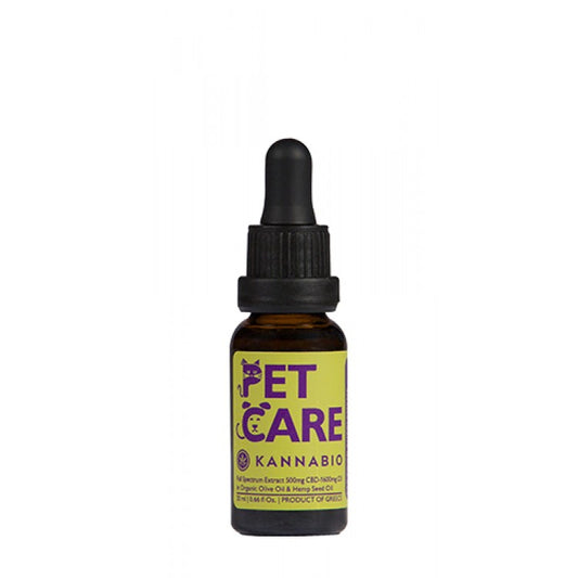 Kannabio Pet Care Έλαιο Κανναβιδιόλης με Ωμέγα-3 Λιπαρά 500mg 20ml
