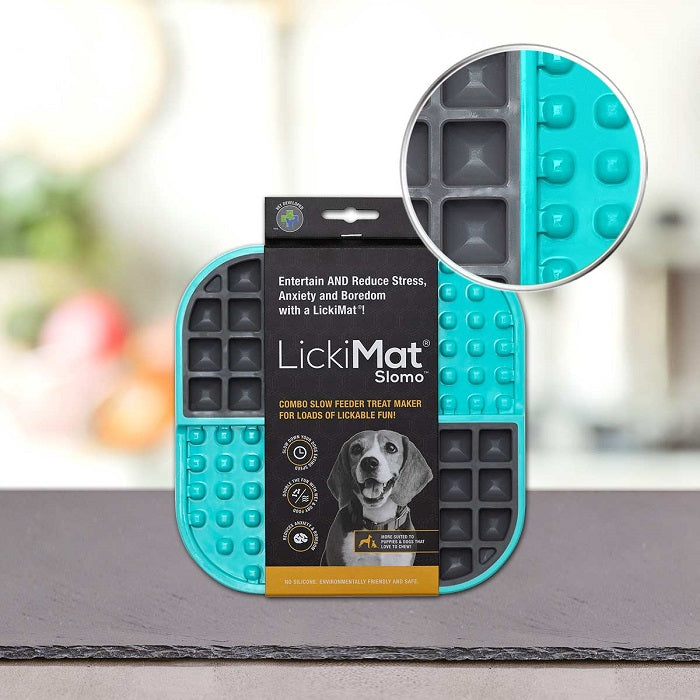 LickiMat Slomo Turquoise Slow Feeder Μπωλ Αργού Ταΐσματος για Σκύλους, Γάτες 20εκ.