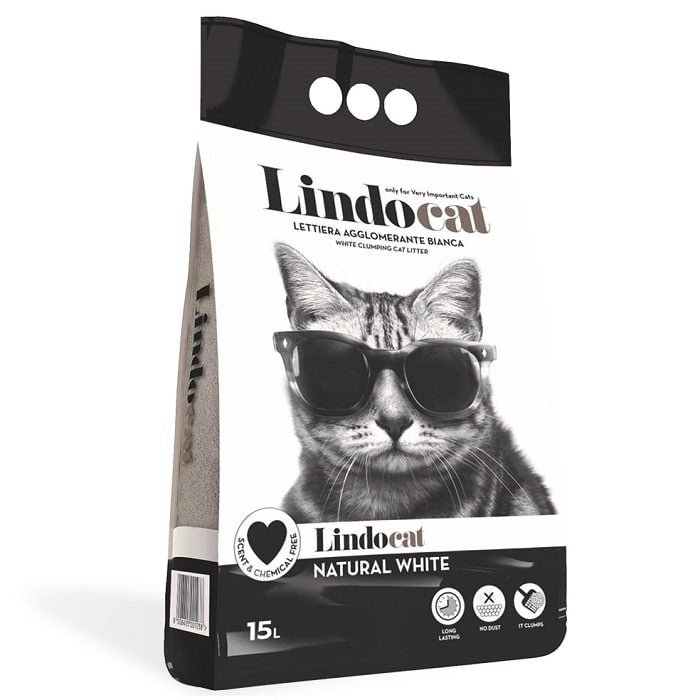 Lindocat Clumping Classic White Άμμος Γάτας από Μπεντονίτη 15lt