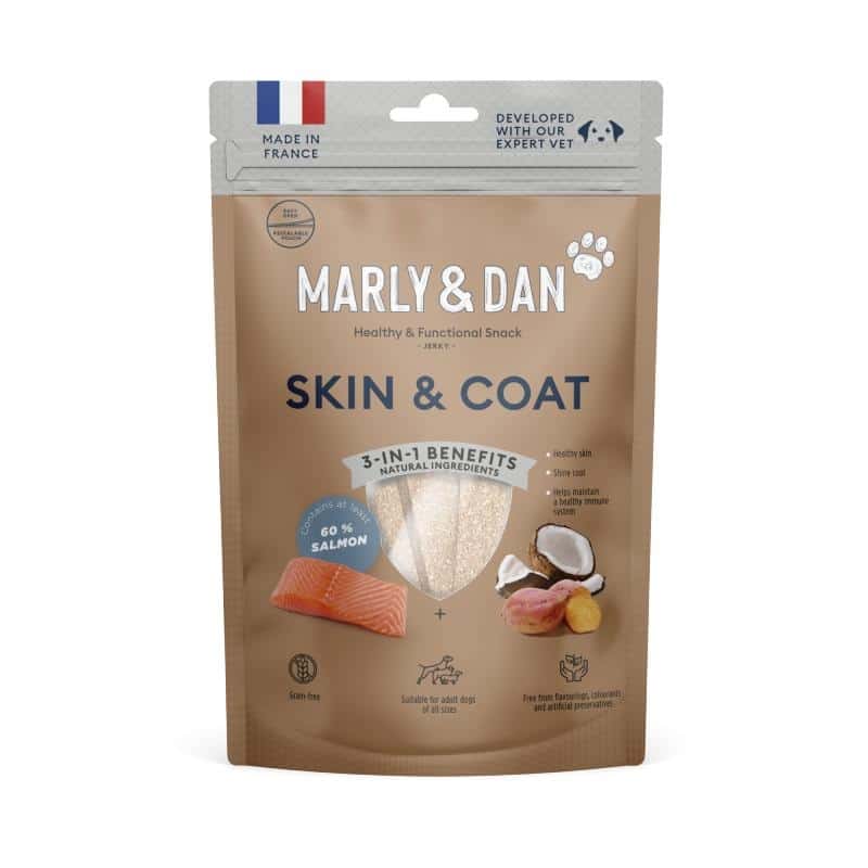 Marly & Dan Skin & Coat Functional Snack Αποξηραμένη Λιχουδιά Σκύλου με Σολομό, Καρύδα 80γρ