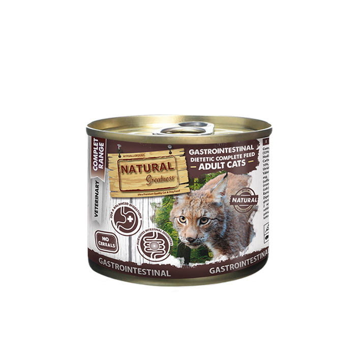 Natural Greatness Gastrointestinal Υποαλλεργική Χωρίς Σιτηρά Κλινική Υγρή Τροφή για Διάρροια Γάτας 200gr