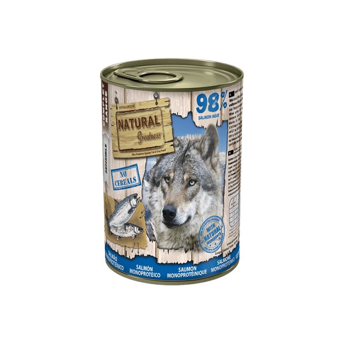 Natural Greatness Grain Free Adult Salmon Recipe Μονοπρωτεϊνική Υγρή Τροφή Ενήλικου Σκύλου με Σολομό 400γρ