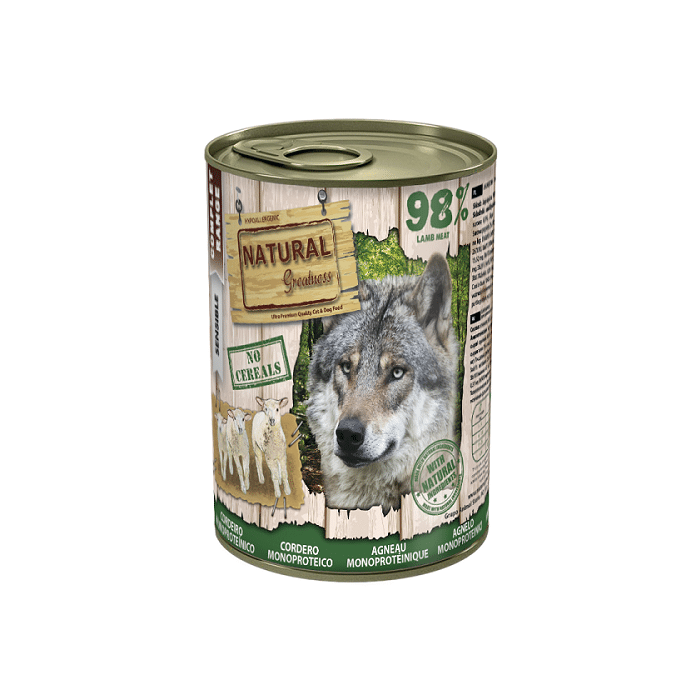 Natural Greatness Grain Free Adult Lamb Recipe Μονοπρωτεϊνική Υγρή Τροφή Ενήλικου Σκύλου με Αρνί 400γρ