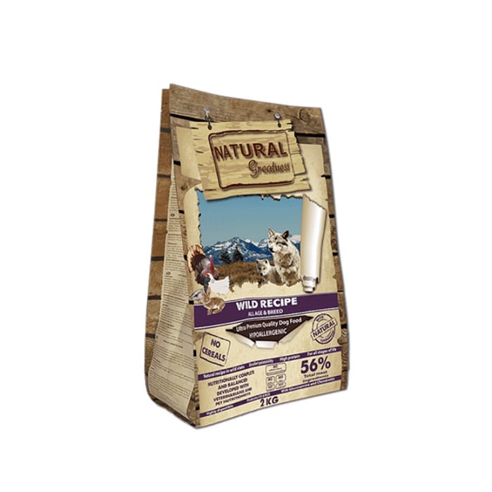 Natural Greatness Wild Recipe Ξηρά Τροφή για Ενήλικους Σκύλους με Πάπια, Γαλοπούλα, Κουνέλι 10kg