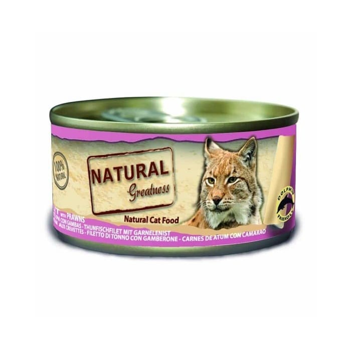 Natural Greatness Grain Free Υγρή Τροφή για Ενήλικες Γάτες με Τόνο, Γαρίδες 70γρ