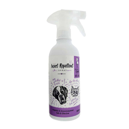 PERFECT CARE INSECT REPELLENT ΑΠΩΘΗΤΙΚΟ ΣΠΡΕΥ ΕΝΤΟΜΩΝ ΚΑΤΑΛΛΗΛΟ ΓΙΑ ΣΚΥΛΟΥΣ ΚΑΙ ΓΑΤΕΣ 500 ML