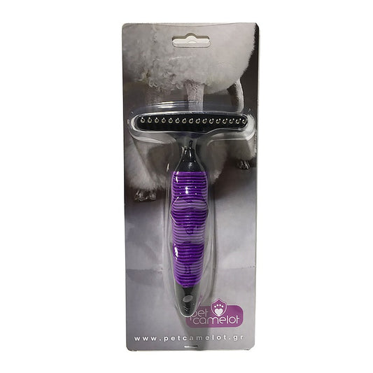 Pet Camelot Χτένα Τσουγκράνα με 16 Κοντά Δόντια, Μαλακή Χειρολαβή