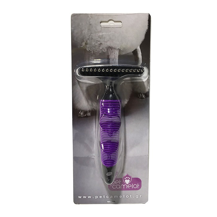 Pet Camelot Χτένα Τσουγκράνα με 16 Μακριά Δόντια, Μαλακή Χειρολαβή