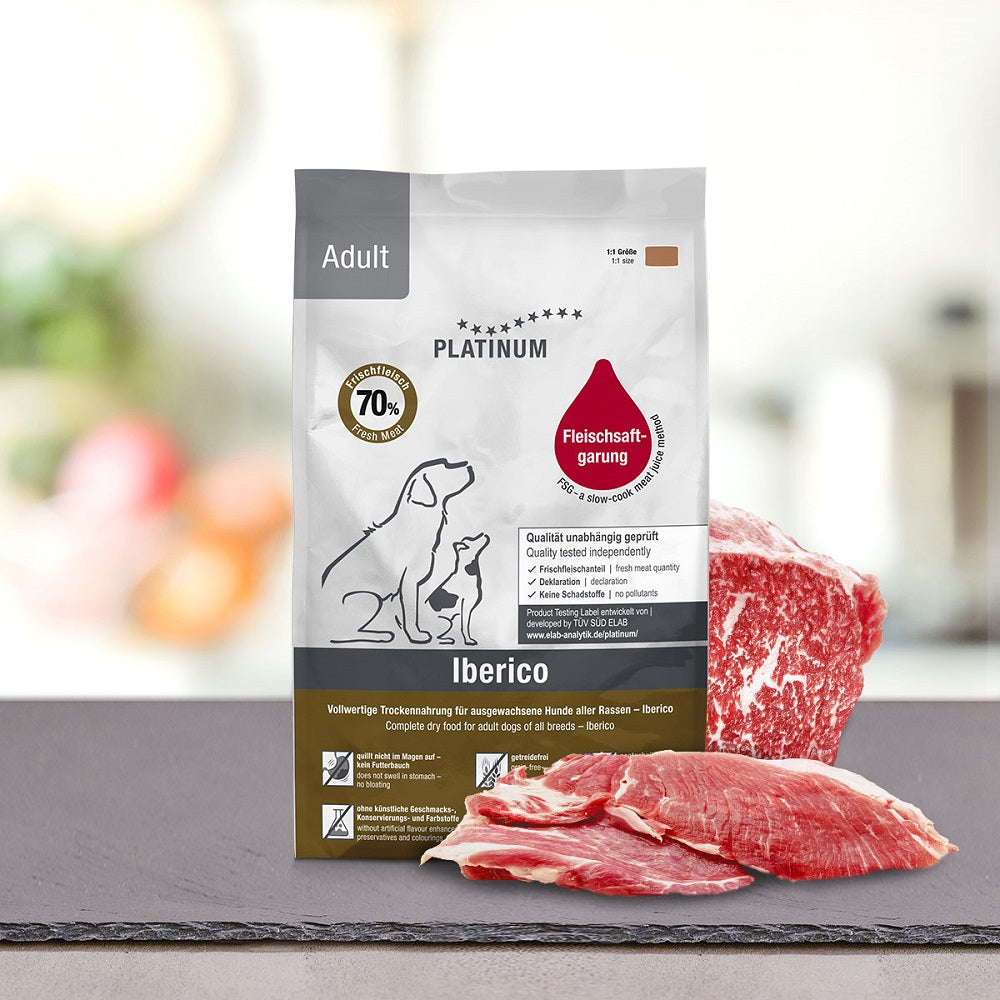 PLATINUM ADULT Ιβηρικό & Λαχανικά Μαγειρευτή (FSG) Ξηρά Τροφή Σκύλου 1.5kg