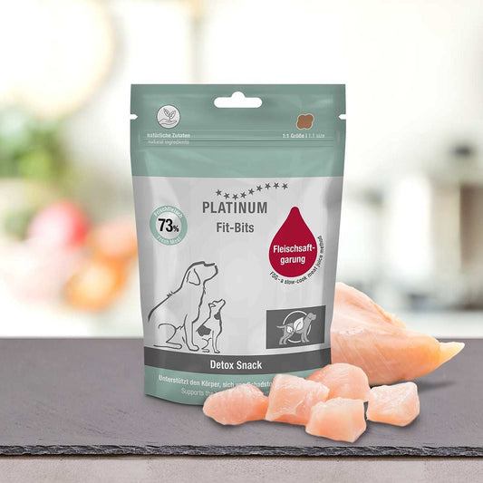 PLATINUM Fit-Bits Detox Μαγειρευτές Λιχουδιές Σκύλου με 73% Φρέσκο Κοτόπουλο - 150gr