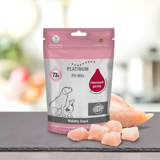PLATINUM Fit-Bits Mobility Μαγειρευτές Λιχουδιές Σκύλου με 73% Φρέσκο Κοτόπουλο - 150gr